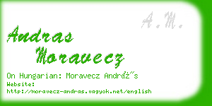 andras moravecz business card